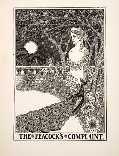 La queja del pavo real, de Cien fábulas de Esopo, pub.1903 de Percy J. Billingshurst
