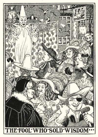 Fábulas de La Fontaine: El tonto que vendió la sabiduría (litografía) de Percy James Billinghurst