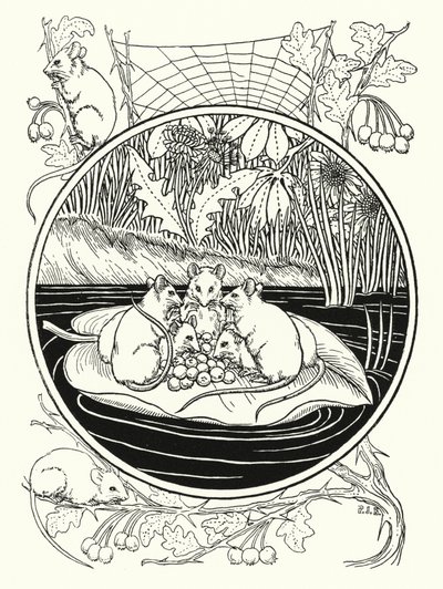 Los ratones como navegantes (litho) de Percy James Billinghurst