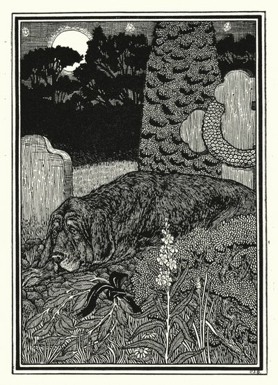 El perro de Montargis (litografía) de Percy James Billinghurst