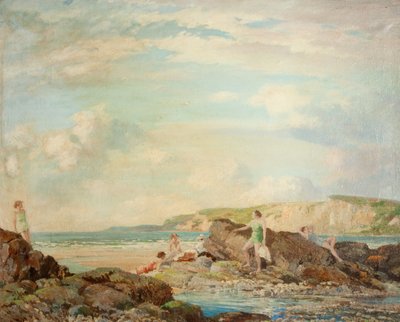 La orilla del mar (óleo sobre lienzo) de Percy Lancaster