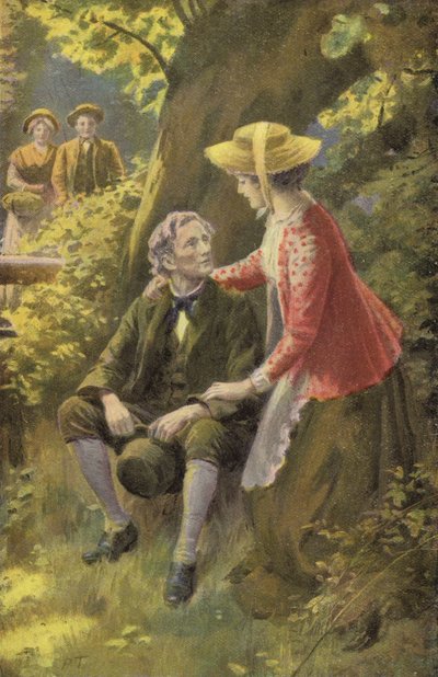 Ilustración para Silas Marner de George Eliot (litografía en color) de Percy Tarrant