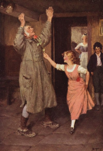 Ilustración para Cumbres Borrascosas de Emily Bronte (litografía en color) de Percy Tarrant