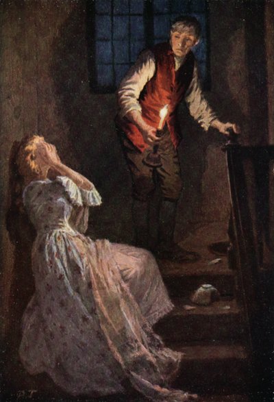 Ilustración para Cumbres Borrascosas de Emily Bronte (litografía en color) de Percy Tarrant