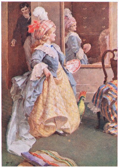 Ella se pasea gravemente de un lado a otro, de Mujercitas publicado por Associated Newspapers Limited, c.1940 (litografía en color) de Percy Tarrant