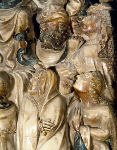 Personajes tallados del predela del altar mayor de la Catedral de Tarragona de Pere Johan