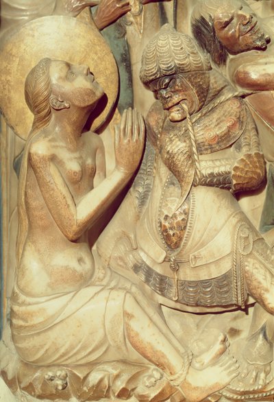El martirio de Santa Tecla, (detalle) del altar mayor de Pere Johan