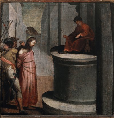 Pasión de Cristo: Jesús y Poncio Pilato de Perino del Vaga