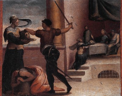 Salomé y San Juan Bautista decapitado de Perino del Vaga