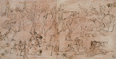 Estudios de Guerreros, Jinetes y Leones de Perino del Vaga