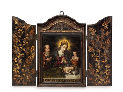 Un Santuario Cristiano Portátil (Seigan) Encargado por los Jesuitas Portugueses de Period Momoyama
