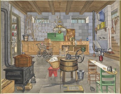 Sótano de casa urbana, 1910 de Perkins Harnly