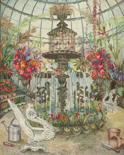 Fuente del invernadero, c. 1938 de Perkins Harnly