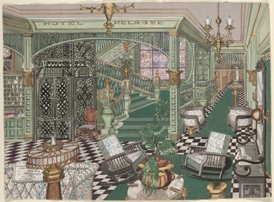 Vestíbulo del Hotel Melrose, 1880 de Perkins Harnly