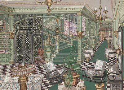 Vestíbulo del Hotel Melrose, 1880 de Perkins Harnly