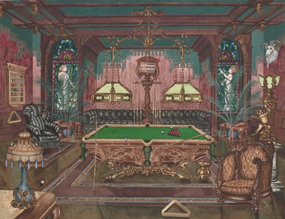 Sala de billar, 1890, 1935-1942 de Perkins Harnly