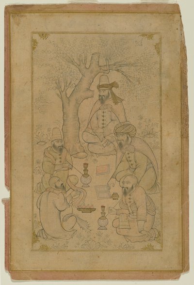 Una reunión de derviches, mediados del siglo XVII de Persian School