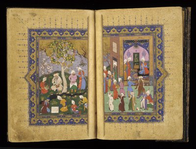 Un príncipe entronizado del Mathnavi de Rumi, c.1530 de Persian School
