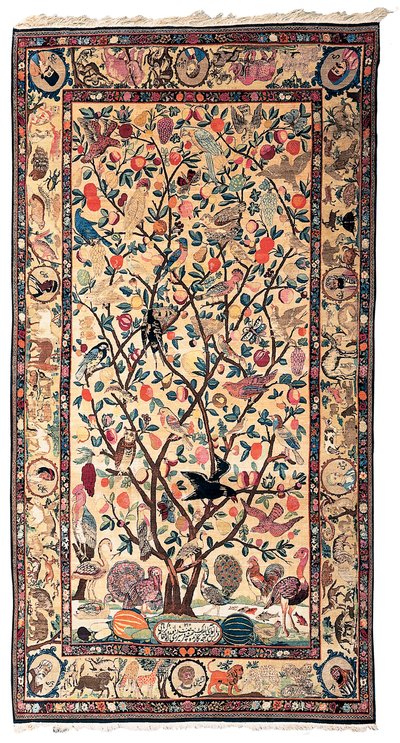 Una fina alfombra de Kirman de Persian School