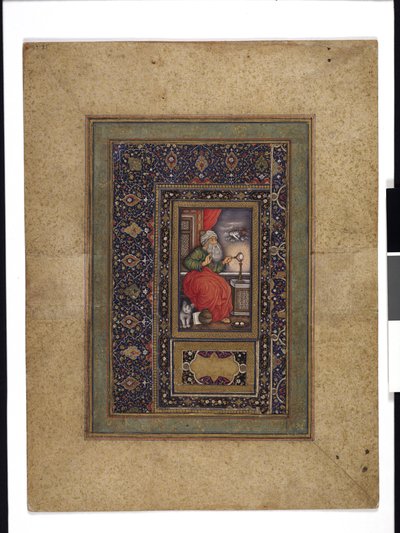 Alquimista o mago trabajando de Persian School
