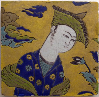 Azulejos - Loza de Isfahan (Persia), período Safávida, circa 1620 - Museo Calouste Gulbenkian, Lisboa (Portugal) de Persian School
