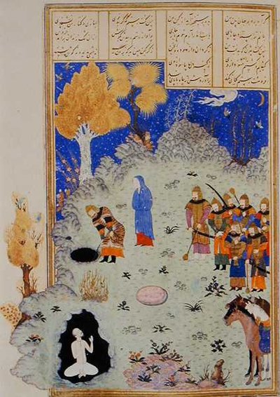 Bizham Rescatado del Pozo por Rustam, ilustración del 
