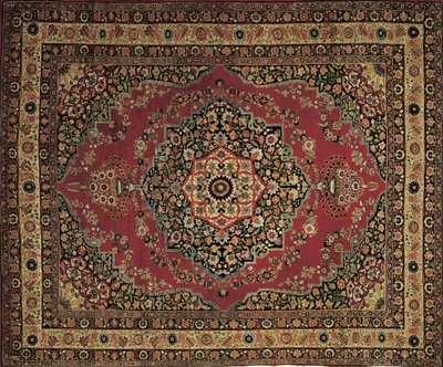 Primer plano de una alfombra Tabriz Haji Jalili, Irán de Persian School