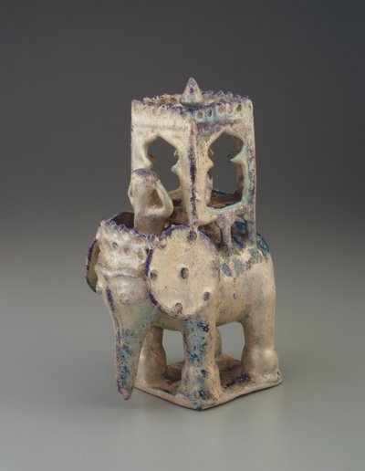 Elefante con howdah y figura, Irán, dinastía Seljúcida de Persian School