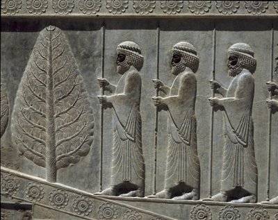 Guardias de Susa. Relieves de la escalera oriental de la Apadana de Persian School