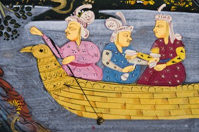 Escena de caza (detalle) de Persian School
