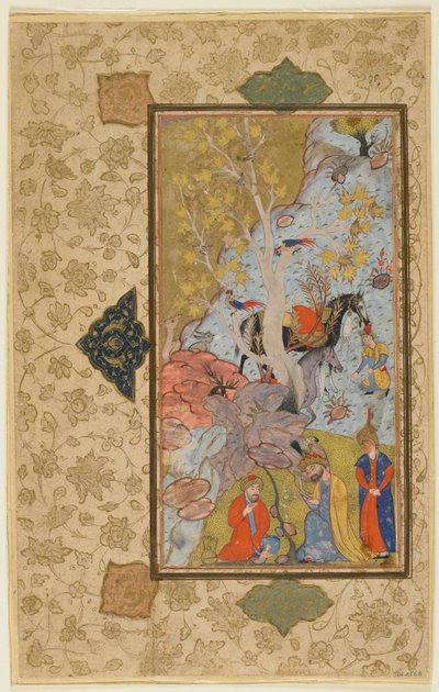 Iskandar visita a un ermitaño, Shiraz, Irán, c.1580-1600 de Persian School