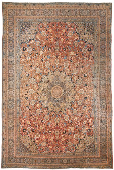 Gran alfombra de Tabriz, diseño de Ardebil, noroeste de Persia, c.1880 de Persian School