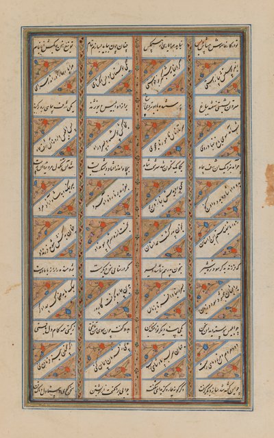 En gran hoja de Shanamah de Ferdowsi de Persian School