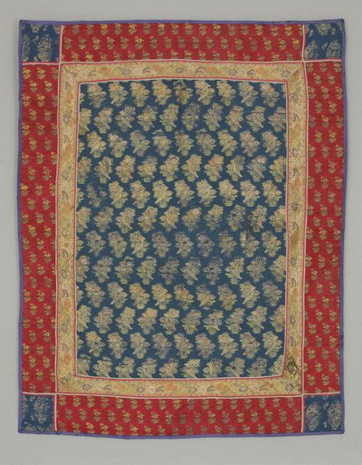 Panel-loro en un rosal repetido de Persian School