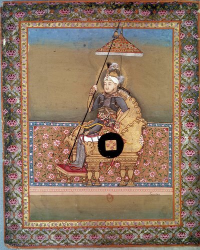 Retrato del jefe mongol Tamerlán (1336-1405) (o Timur Lang, “Timur el cojo”). Miniatura persa del siglo XV. París, B.N. de Persian School