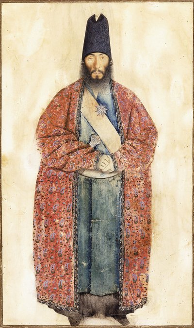 Retrato del difunto Sam Khan Ilkhani, siglo XIX de Persian School