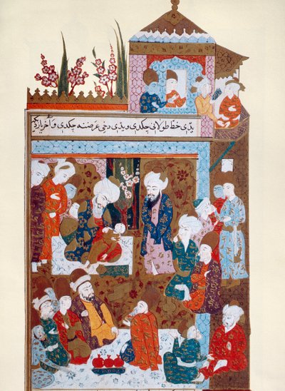 Rumi curando a su hijo mayor Arif, finales del siglo XVI de Persian School
