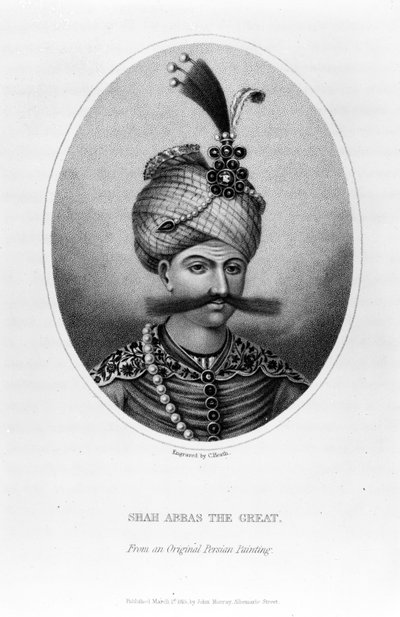 Shah Abbas el Grande, grabado por C. Heath, 1815 de Persian School