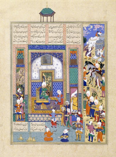 Sindukht viene a Sam con regalos, c.1500-1540s de Persian School