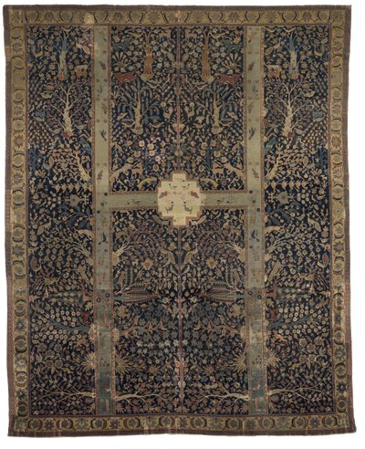 La alfombra del jardín Wagner, principios del siglo XVII de Persian School