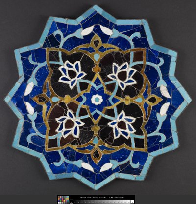 Azulejo con estrella de doce puntas de Persian School
