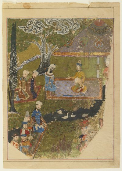 Timur concede una audiencia con motivo de su ascenso al trono en Balkh, 1436 de Persian School