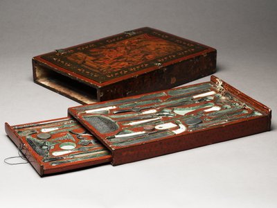 Juego de herramientas que representa a la Sagrada Familia, c.1830 de Persian School
