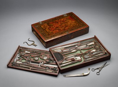 Juego de herramientas que representa a la Sagrada Familia, c.1830 de Persian School