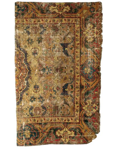 Fragmento de alfombra medallón pequeña de Tabriz, Noroeste de Persia, primera mitad del siglo XVI de Persian School