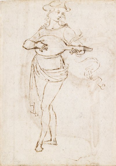 Un Jugador de Laúd, finales del siglo XV-principios del siglo XVI de Perugino