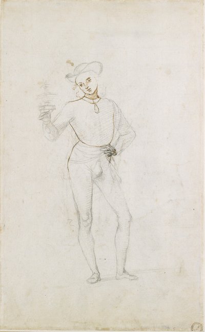 Estudio para una figura en una adoración de los magos de Perugino