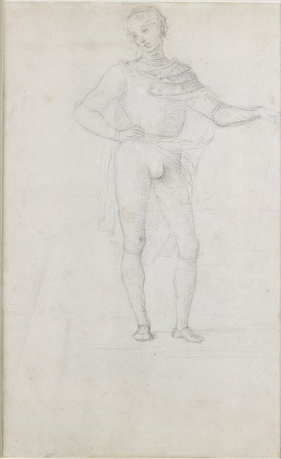 Estudio para una figura en una Adoración de los Magos, c1470-1520 de Perugino