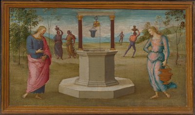 Cristo y la mujer de Samaria de Perugino