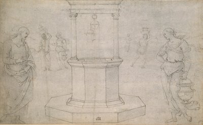 Cristo y la mujer de Samaria de Perugino